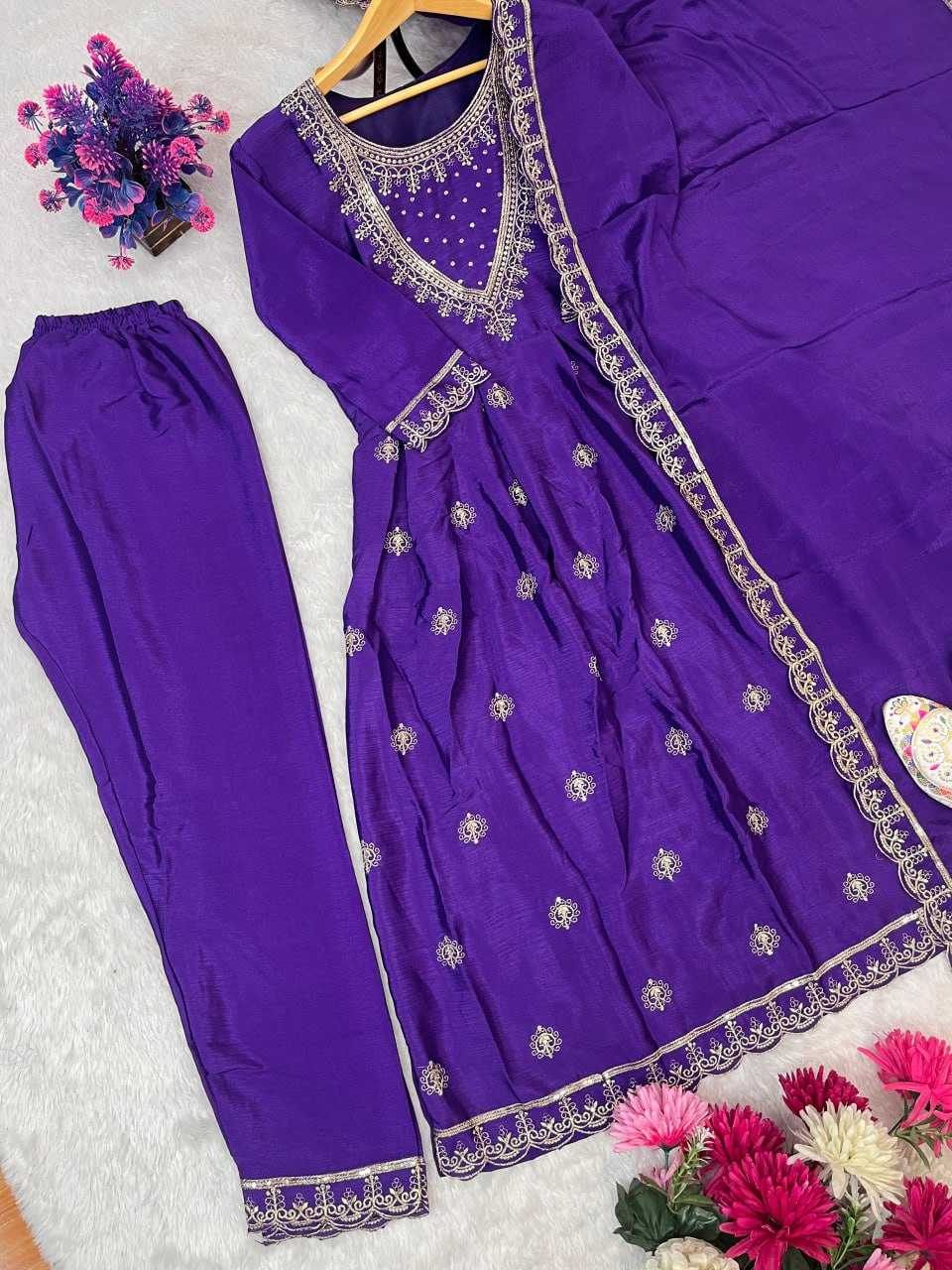 Ynf Chinon RIN212 7058 Suits & Dresses Wholesale Embroidery Suits Anarkali Suits Party wear suits Manufacturer