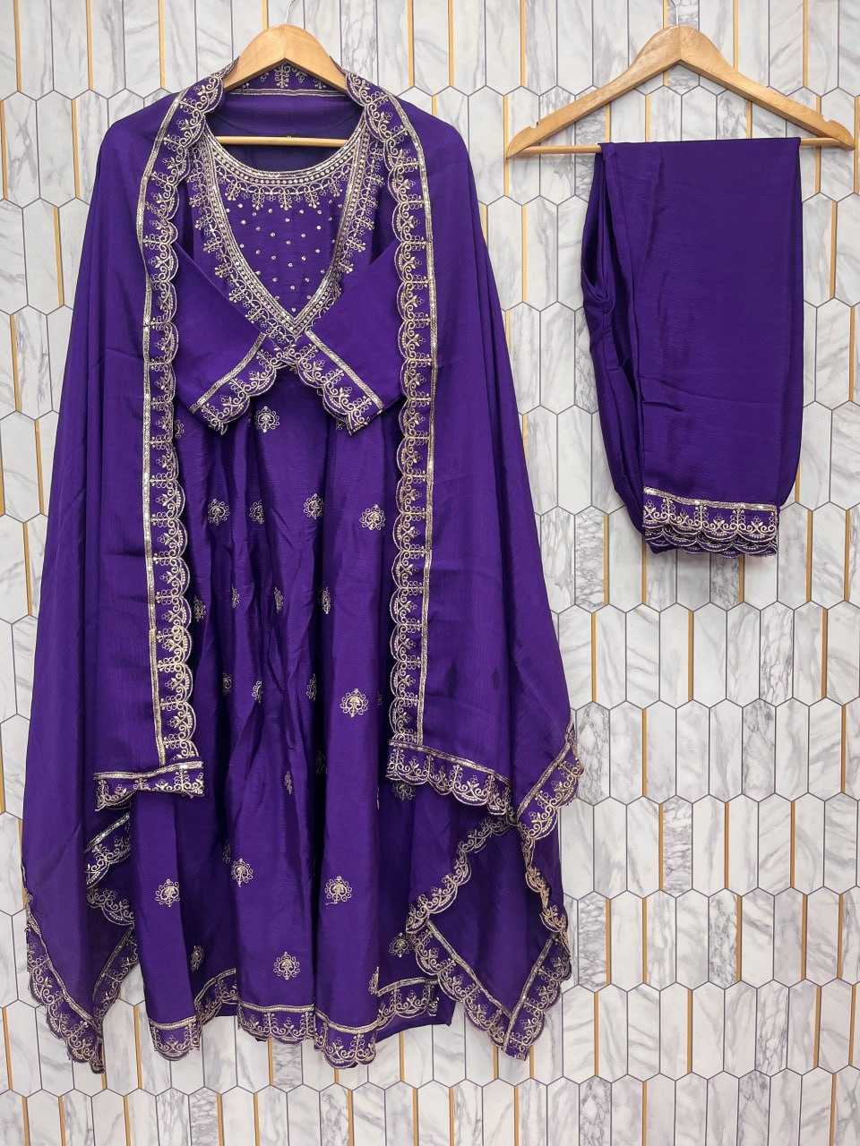 Ynf Chinon RIN212 7058 Suits & Dresses Wholesale Embroidery Suits Anarkali Suits Party wear suits Manufacturer
