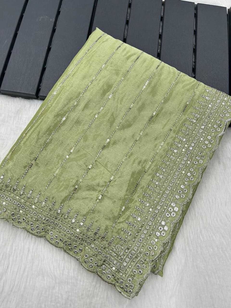 Ynf Chinon RIN216 Maitri Sarees Wholesale Party Wear Sarees Fancy Sarees Embroidered Sarees Manufacturer