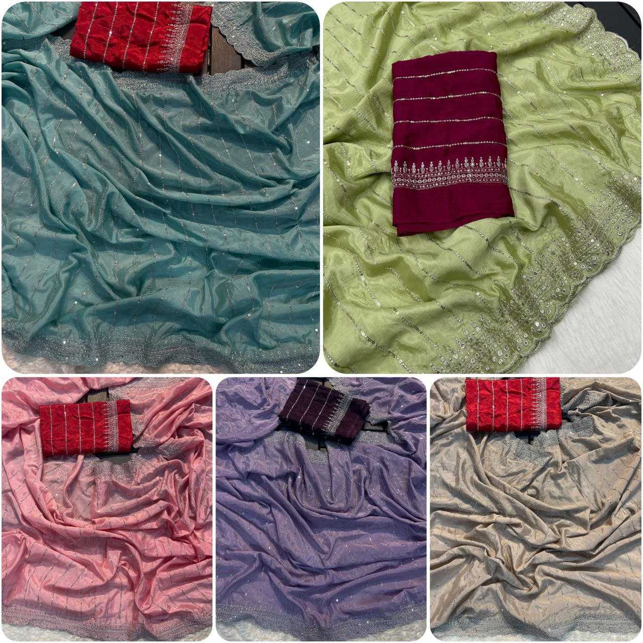 Ynf Chinon RIN216 Maitri Sarees Wholesale Party Wear Sarees Fancy Sarees Embroidered Sarees Manufacturer