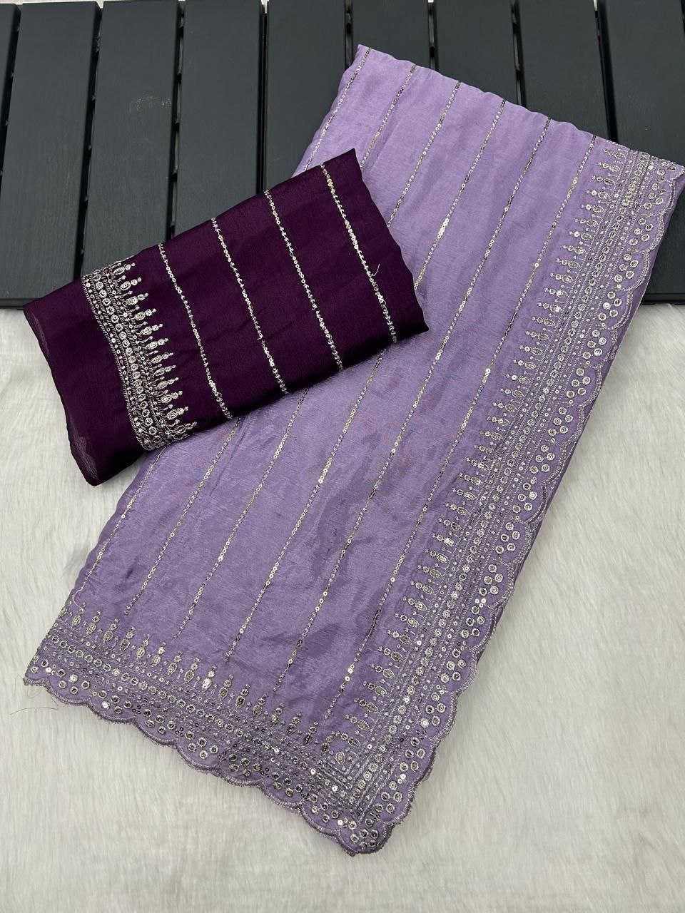 Ynf Chinon RIN216 Maitri Sarees Wholesale Party Wear Sarees Fancy Sarees Embroidered Sarees Manufacturer