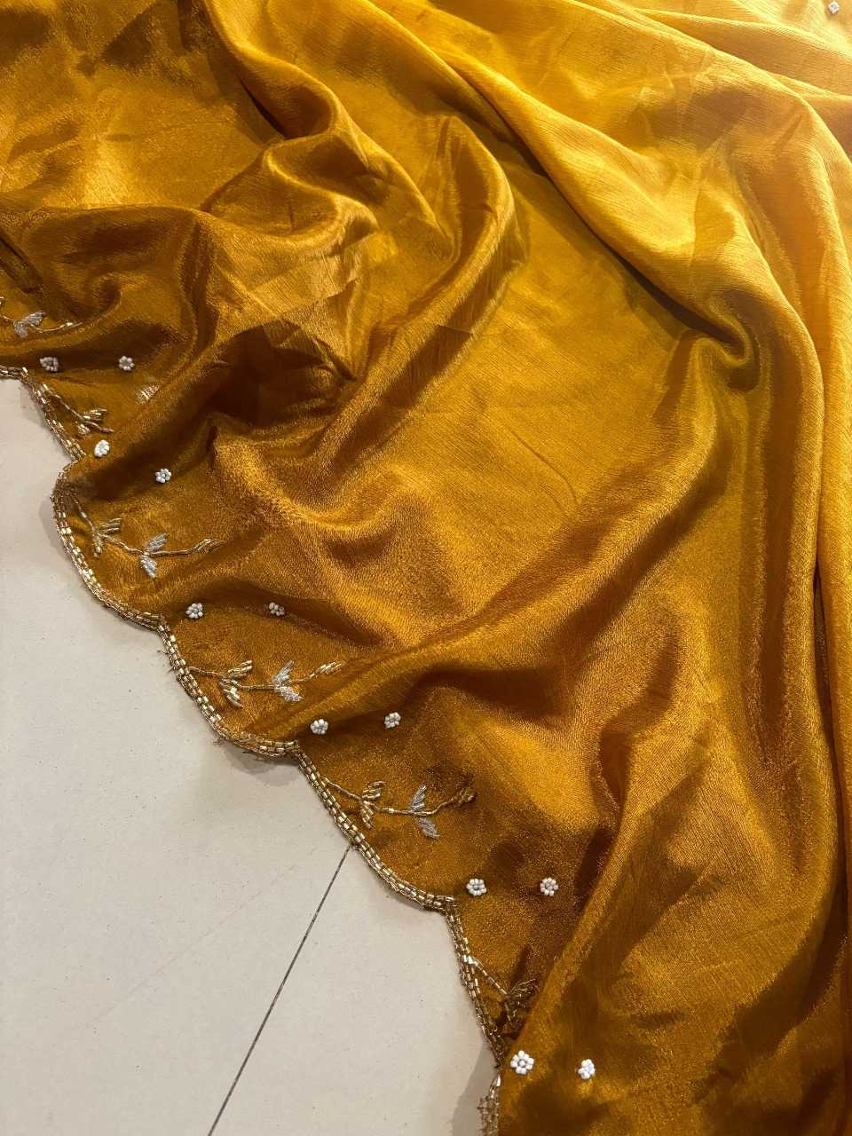 Ynf Chinon RIN222 Vira Sarees Wedding Collections Festive Collections Wholesale Designer Sarees Hand Work Sarees Cutwork Saree Manufacturer