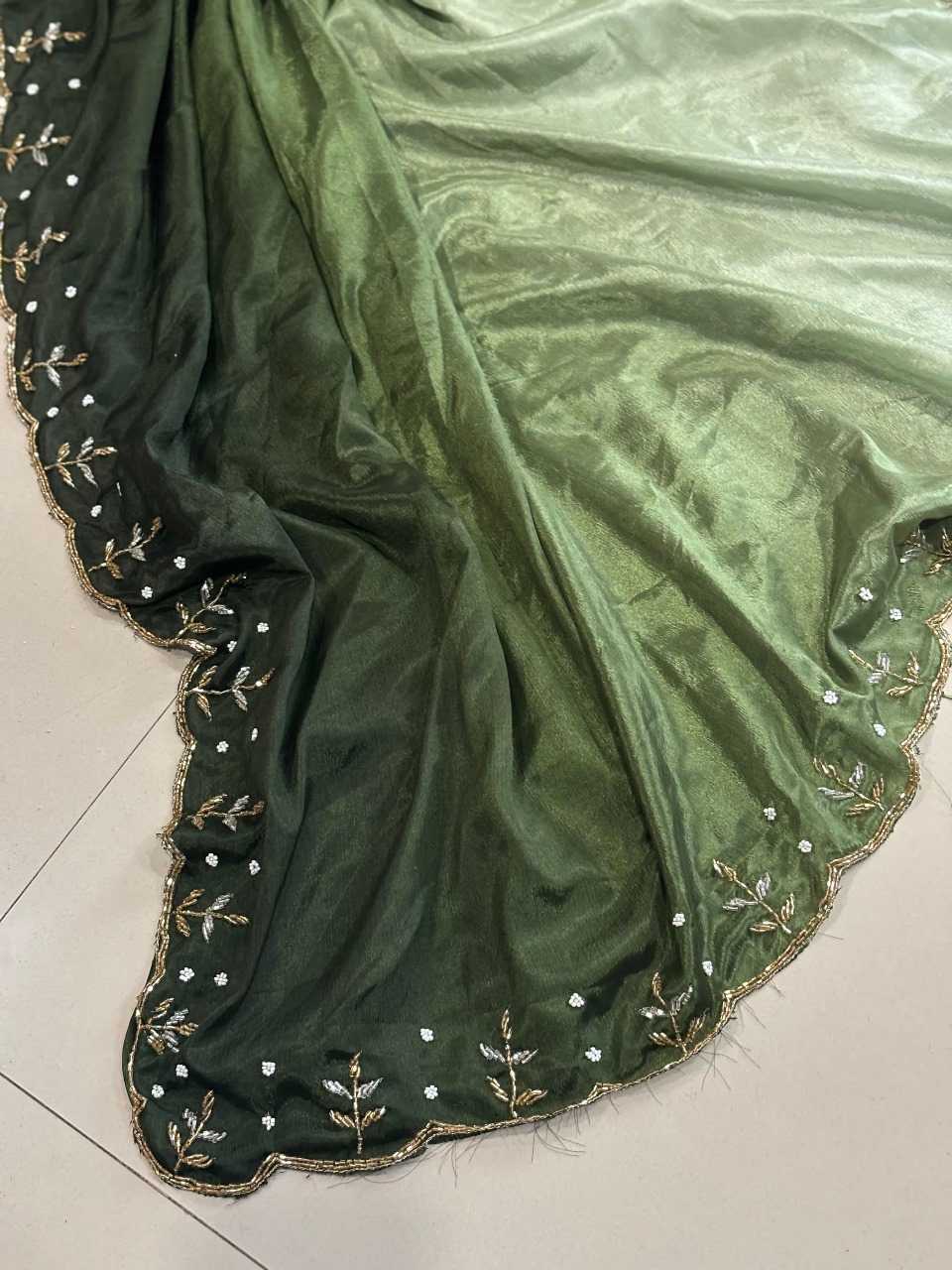 Ynf Chinon RIN222 Vira Sarees Wedding Collections Festive Collections Wholesale Designer Sarees Hand Work Sarees Cutwork Saree Manufacturer