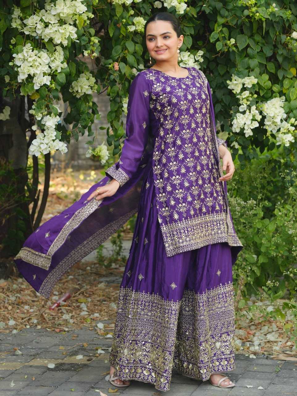 Ynf Chinon RIN232 83 Suits & Dresses Wholesale Sharara Salwar Suits Party wear suits Manufacturer