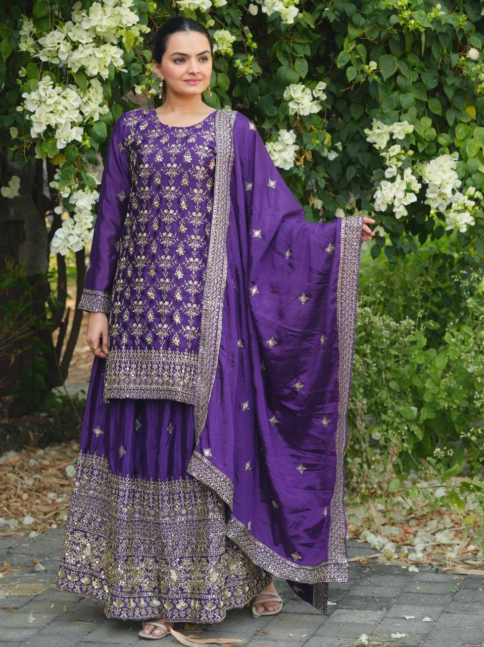 Ynf Chinon RIN232 83 Suits & Dresses Wholesale Sharara Salwar Suits Party wear suits Manufacturer