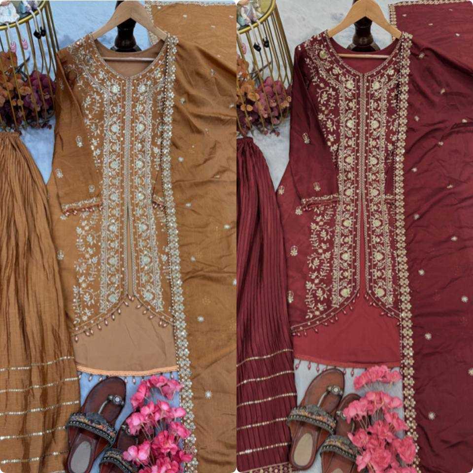 Ynf Chinon Silk KESH141 1095 Suits & Dresses Wholesale Palazzo Suit Wedding Suits Designer Suits Manufacturer