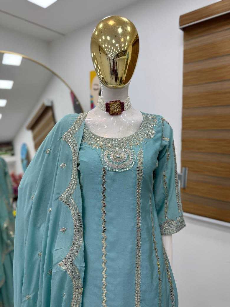 Ynf Chinon Silk KESH158 6003 Suits & Dresses Wedding Collections Festive Collections Wholesale Palazzo Suit Ladies Silk Suit Party wear suits Manufacturer