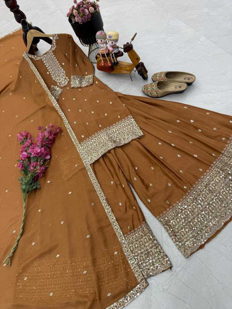Ynf Chinon Silk KESH158 6003 Suits & Dresses Wedding Collections Festive Collections Wholesale Palazzo Suit Ladies Silk Suit Party wear suits Manufacturer