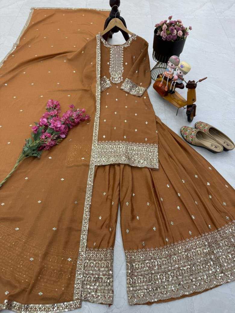 Ynf Chinon Silk KESH158 6003 Suits & Dresses Wedding Collections Festive Collections Wholesale Palazzo Suit Ladies Silk Suit Party wear suits Manufacturer