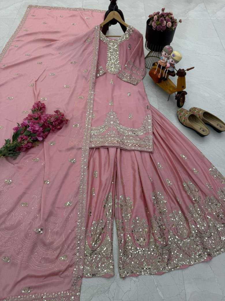 Ynf Chinon Silk KESH158 6003 Suits & Dresses Wedding Collections Festive Collections Wholesale Palazzo Suit Ladies Silk Suit Party wear suits Manufacturer