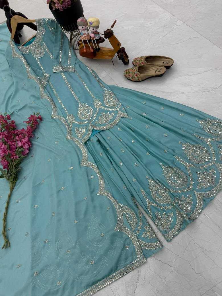 Ynf Chinon Silk KESH158 6003 Suits & Dresses Wedding Collections Festive Collections Wholesale Palazzo Suit Ladies Silk Suit Party wear suits Manufacturer
