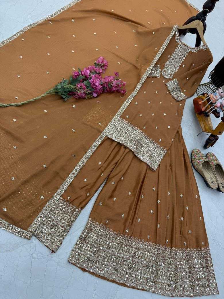 Ynf Chinon Silk KESH158 6003 Suits & Dresses Wedding Collections Festive Collections Wholesale Palazzo Suit Ladies Silk Suit Party wear suits Manufacturer