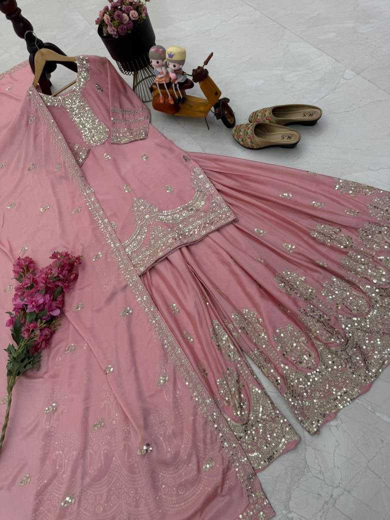 Ynf Chinon Silk KESH158 6003 Suits & Dresses Wedding Collections Festive Collections Wholesale Palazzo Suit Ladies Silk Suit Party wear suits Manufacturer
