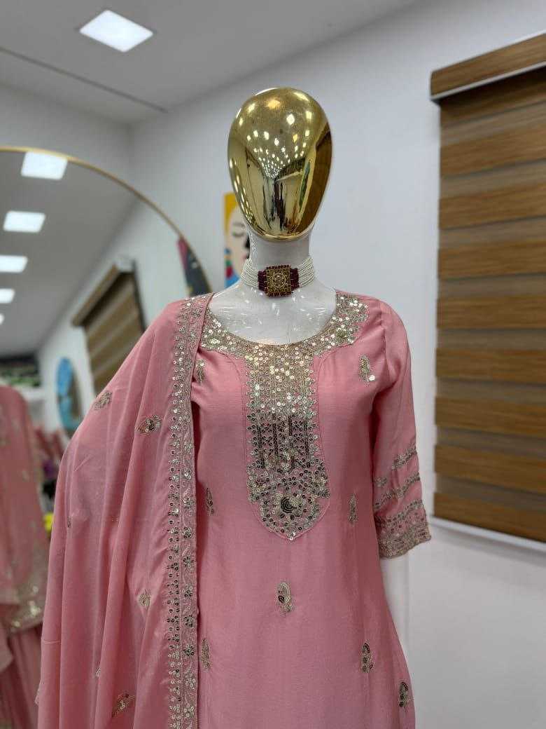 Ynf Chinon Silk KESH158 6003 Suits & Dresses Wedding Collections Festive Collections Wholesale Palazzo Suit Ladies Silk Suit Party wear suits Manufacturer