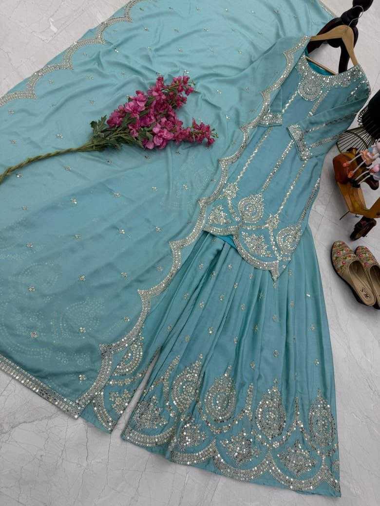 Ynf Chinon Silk KESH158 6003 Suits & Dresses Wedding Collections Festive Collections Wholesale Palazzo Suit Ladies Silk Suit Party wear suits Manufacturer