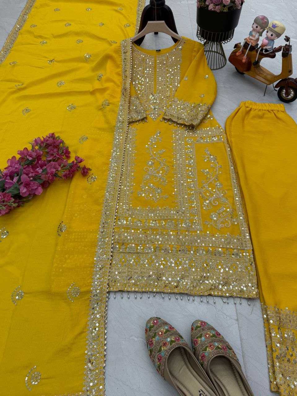 Ynf Chinon Silk KESH158 8996 Suits & Dresses Wedding Collections Festive Collections Wholesale Ladies Silk Suit Designer Suits Wedding Outfits Manufacturer