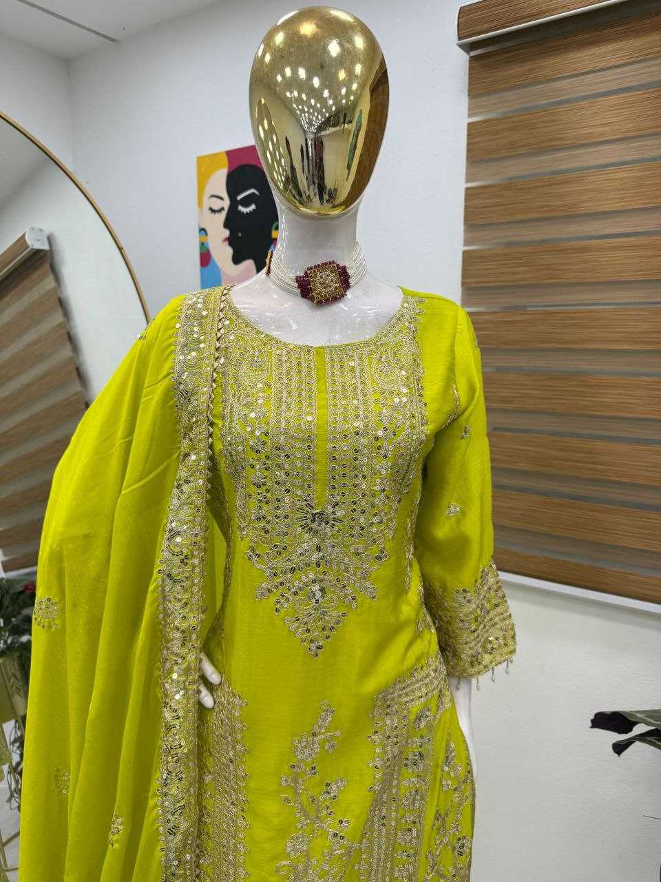 Ynf Chinon Silk KESH158 8996 Suits & Dresses Wedding Collections Festive Collections Wholesale Ladies Silk Suit Designer Suits Wedding Outfits Manufacturer