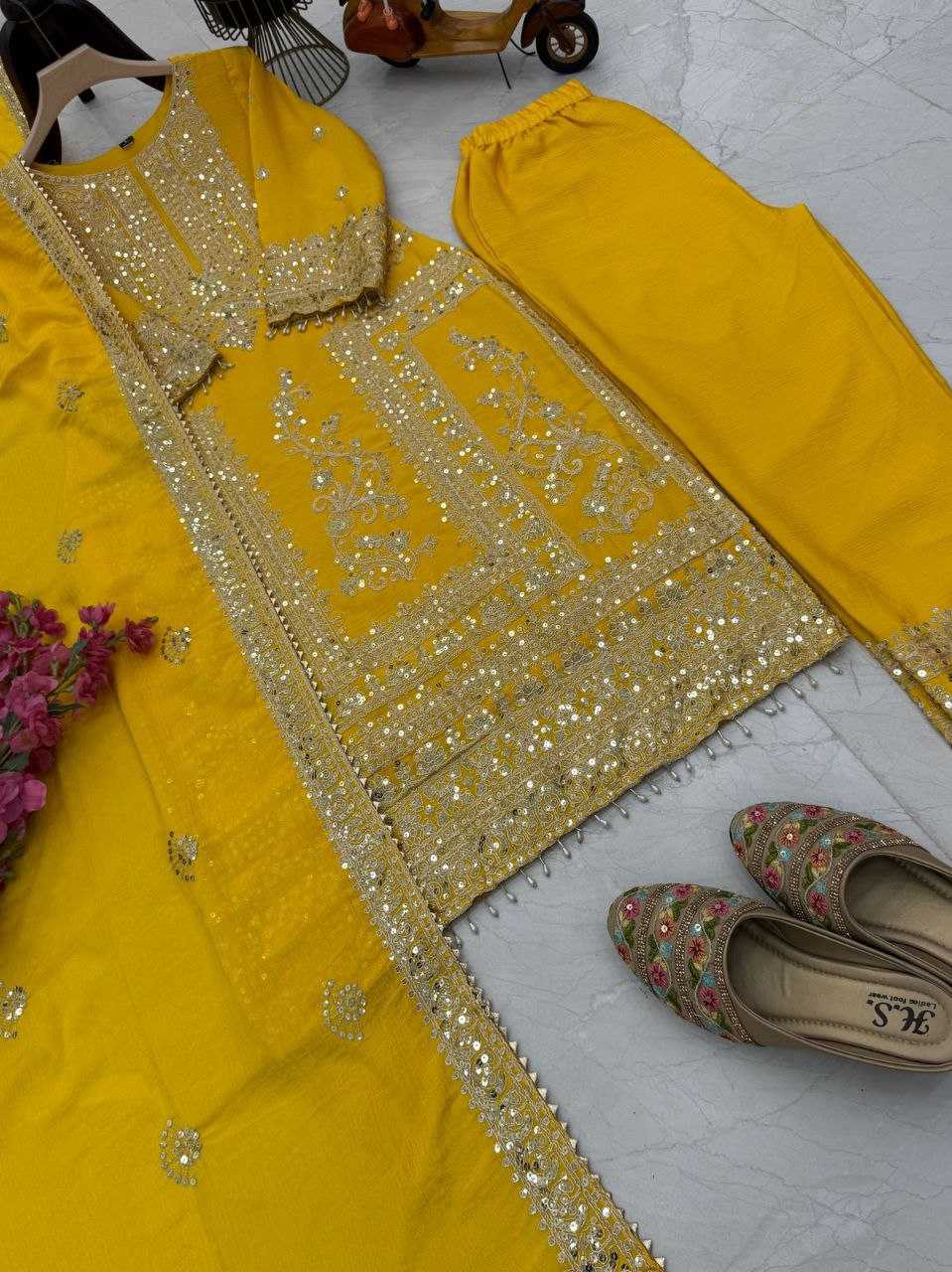 Ynf Chinon Silk KESH158 8996 Suits & Dresses Wedding Collections Festive Collections Wholesale Ladies Silk Suit Designer Suits Wedding Outfits Manufacturer