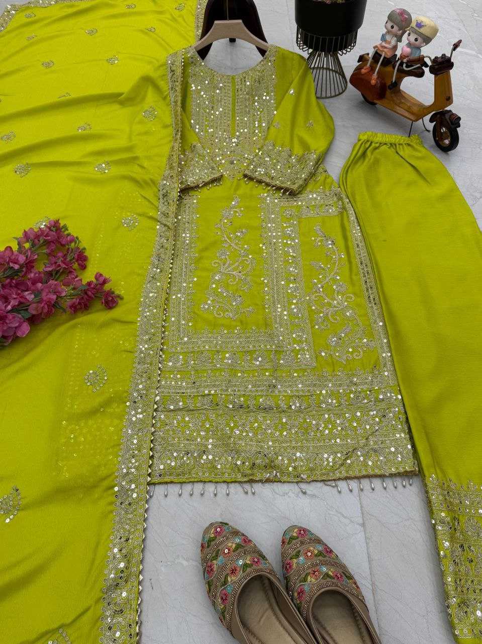 Ynf Chinon Silk KESH158 8996 Suits & Dresses Wedding Collections Festive Collections Wholesale Ladies Silk Suit Designer Suits Wedding Outfits Manufacturer