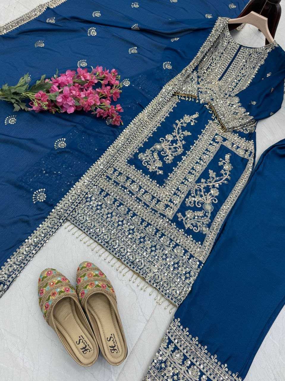 Ynf Chinon Silk KESH158 8996 Suits & Dresses Wedding Collections Festive Collections Wholesale Ladies Silk Suit Designer Suits Wedding Outfits Manufacturer