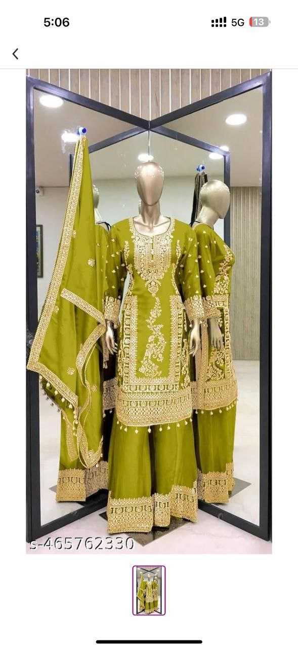 Ynf Chinon Silk KESH158 8996 Suits & Dresses Wedding Collections Festive Collections Wholesale Ladies Silk Suit Designer Suits Wedding Outfits Manufacturer