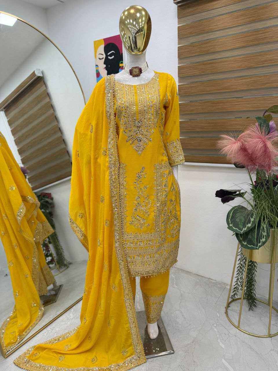 Ynf Chinon Silk KESH158 8996 Suits & Dresses Wedding Collections Festive Collections Wholesale Ladies Silk Suit Designer Suits Wedding Outfits Manufacturer