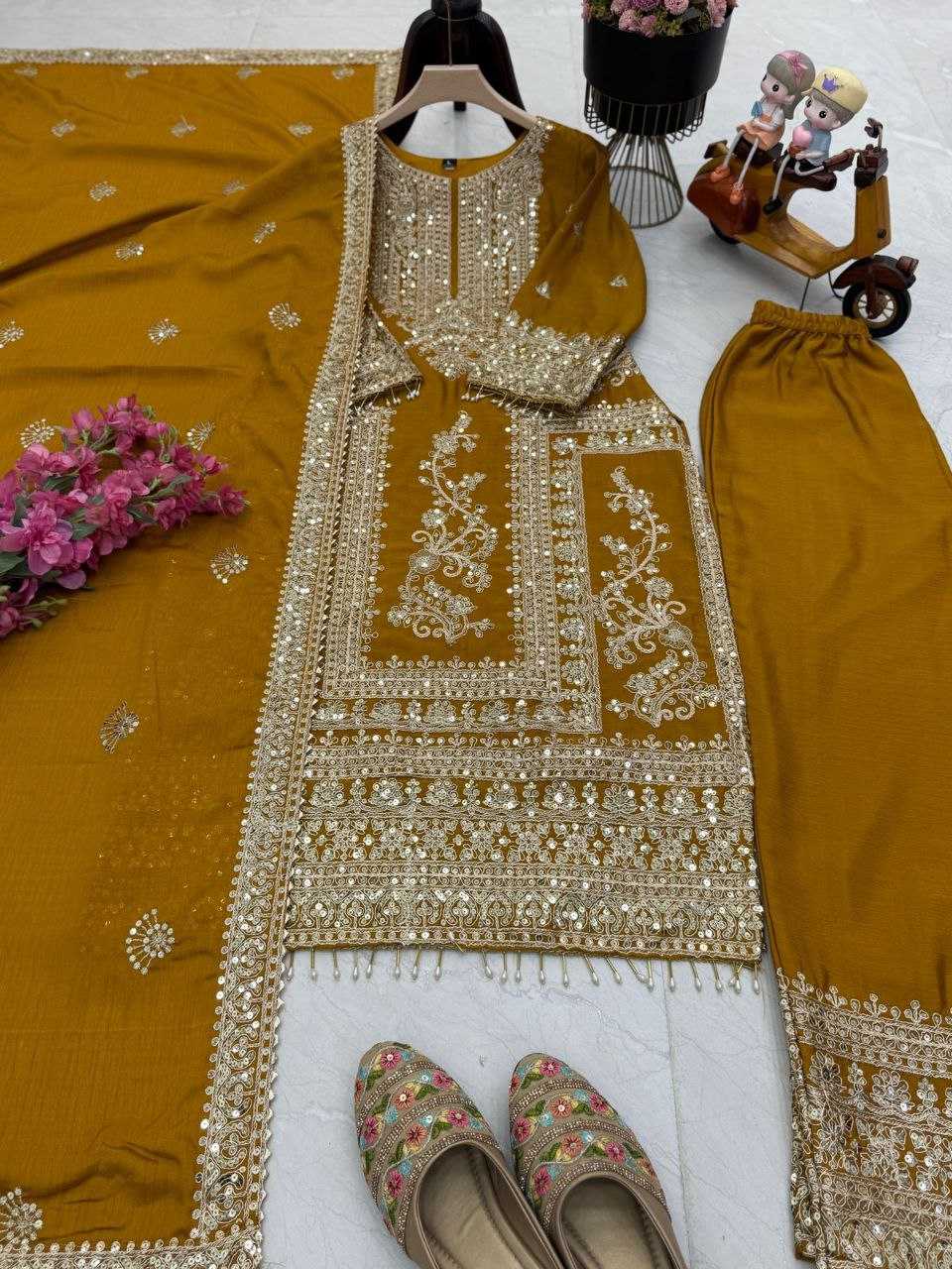 Ynf Chinon Silk KESH158 8996 Suits & Dresses Wedding Collections Festive Collections Wholesale Ladies Silk Suit Designer Suits Wedding Outfits Manufacturer