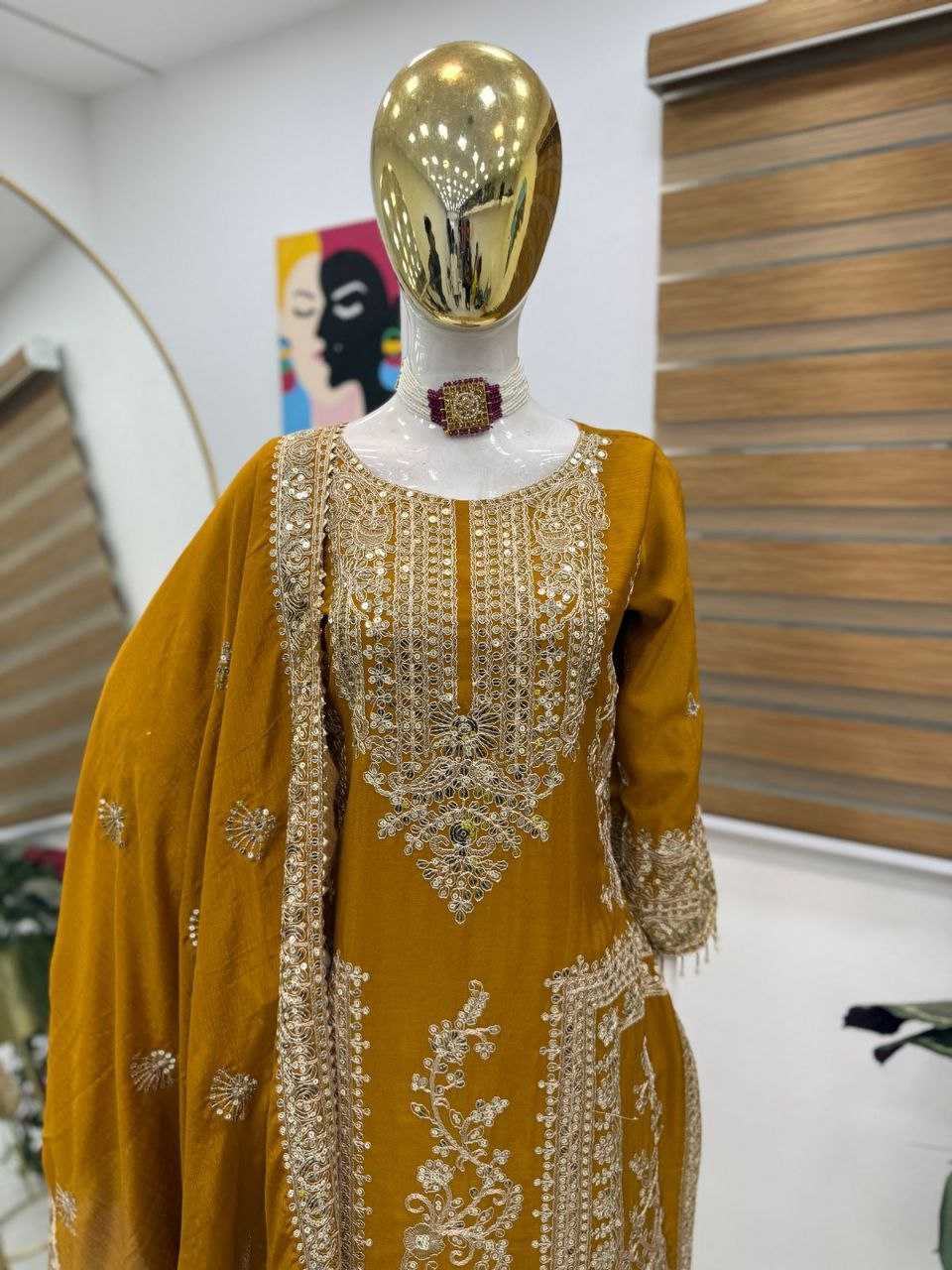 Ynf Chinon Silk KESH158 8996 Suits & Dresses Wedding Collections Festive Collections Wholesale Ladies Silk Suit Designer Suits Wedding Outfits Manufacturer