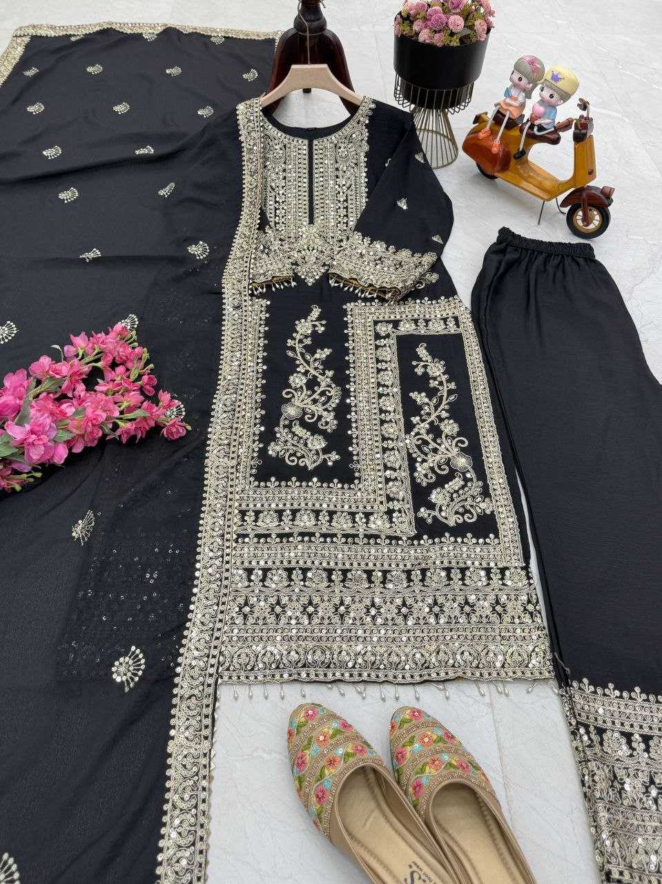 Ynf Chinon Silk KESH158 8996 Suits & Dresses Wedding Collections Festive Collections Wholesale Ladies Silk Suit Designer Suits Wedding Outfits Manufacturer