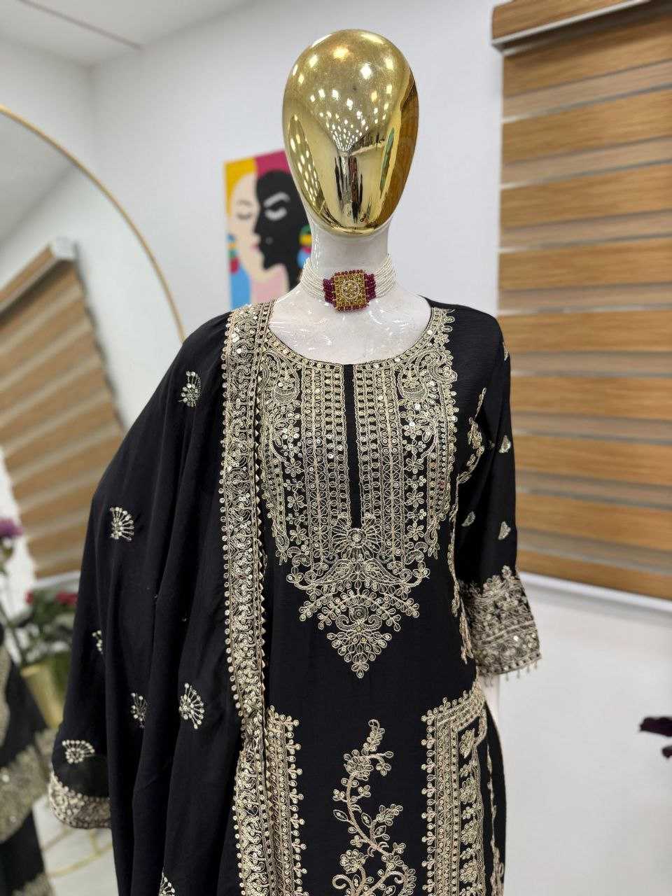 Ynf Chinon Silk KESH158 8996 Suits & Dresses Wedding Collections Festive Collections Wholesale Ladies Silk Suit Designer Suits Wedding Outfits Manufacturer