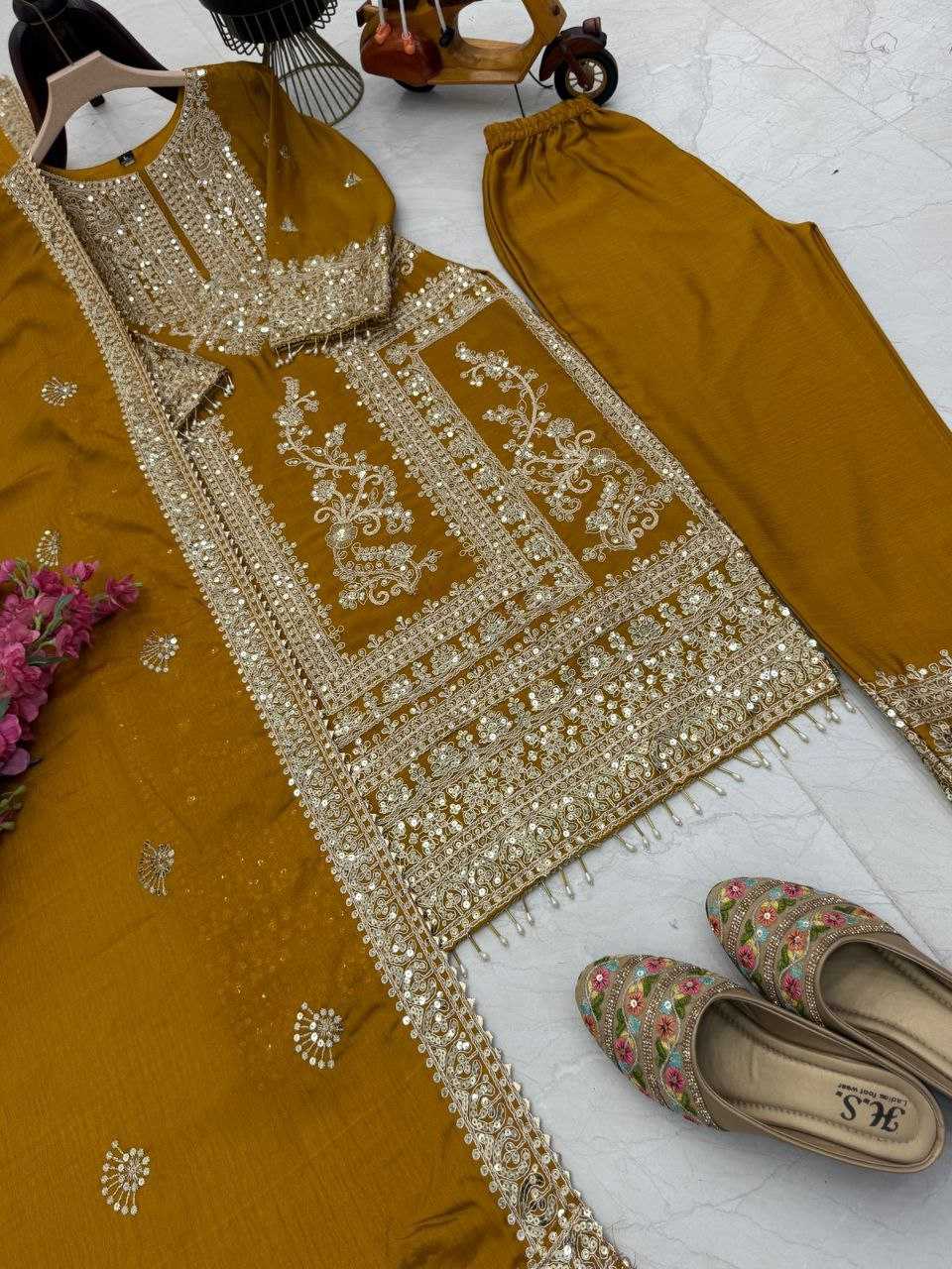 Ynf Chinon Silk KESH158 8996 Suits & Dresses Wedding Collections Festive Collections Wholesale Ladies Silk Suit Designer Suits Wedding Outfits Manufacturer
