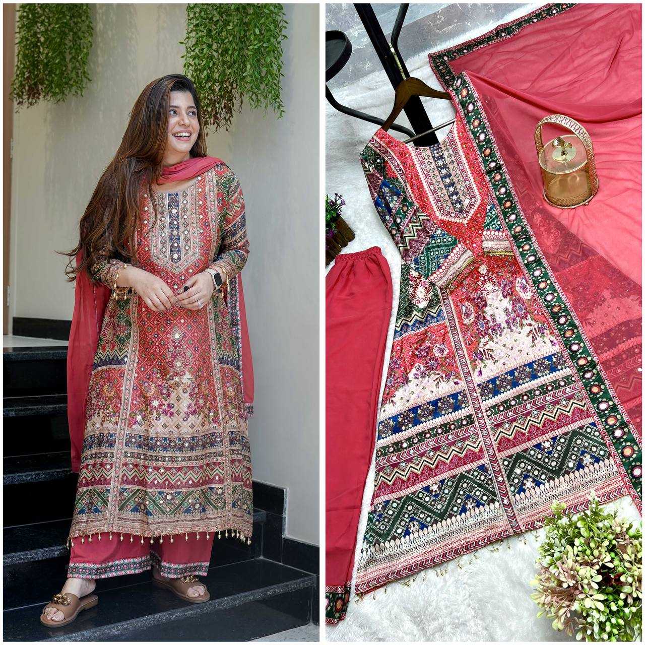 Ynf Chinon Silk KESH159 608 Suits & Dresses Wholesale Printed Suits Ladies Salwar Suits Party wear suits Manufacturer