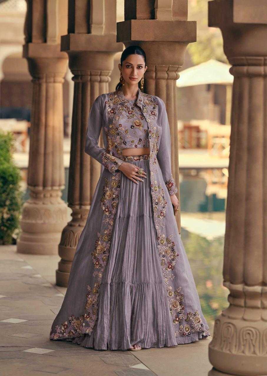 Ynf Chinon Silk KESH481 5532A Lehengas Wedding Collections Festive Collections Wholesale Silk Lehenga Lehenga With Cancan Wedding Outfits Manufacturer