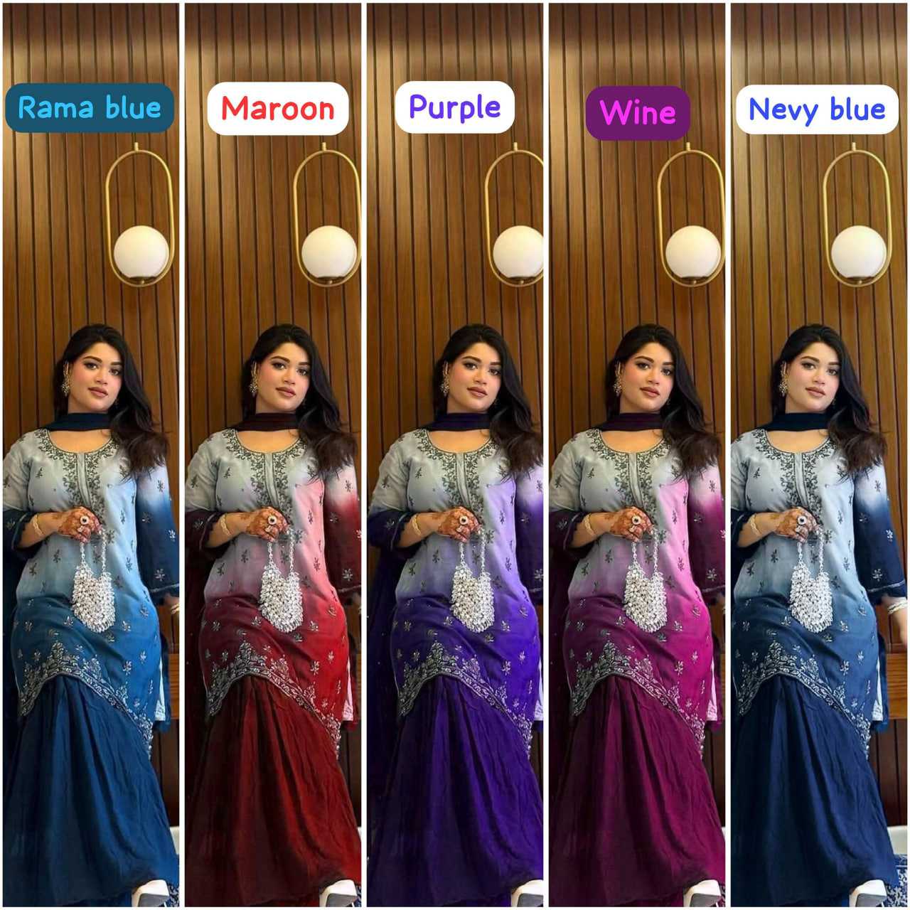 Ynf Chinon Silk KESH492 1370 Suits & Dresses Wedding Collections Festive Collections Wholesale Sharara Salwar Suits Printed Suits Ladies Silk Suit Manufacturer
