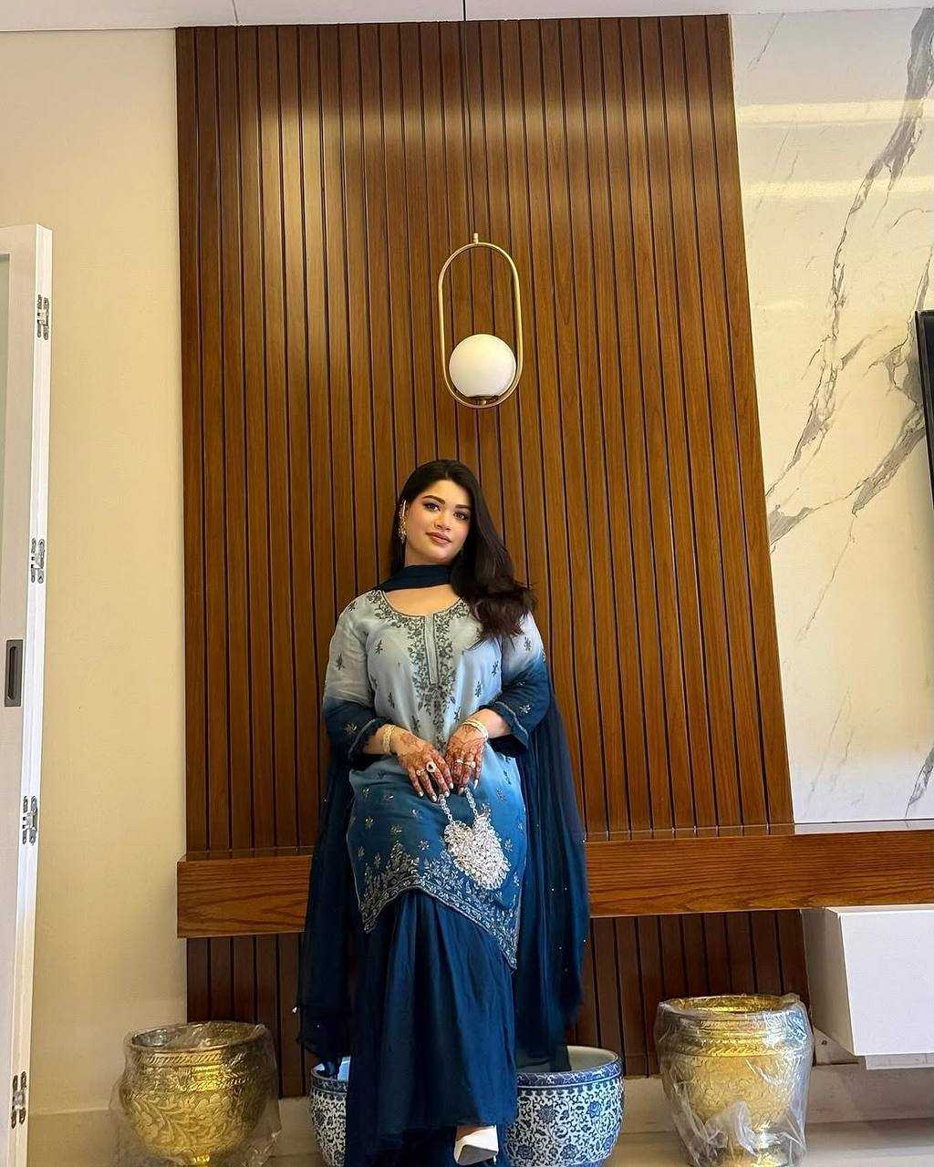 Ynf Chinon Silk KESH492 1370 Suits & Dresses Wedding Collections Festive Collections Wholesale Sharara Salwar Suits Printed Suits Ladies Silk Suit Manufacturer