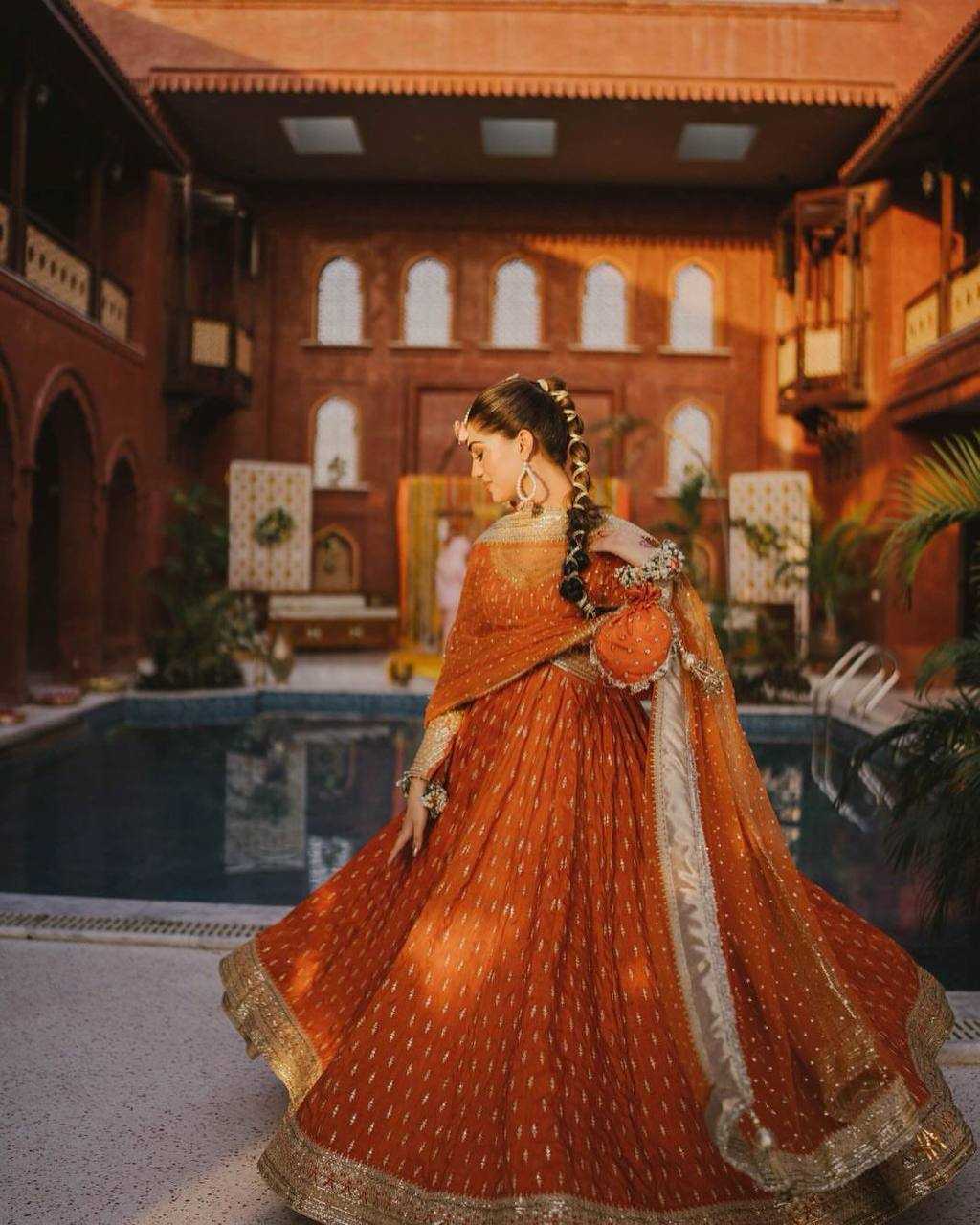 Ynf Chinon Silk KESH496 039 Gowns Wedding Collections Wholesale Party Wear Gowns Designer Gowns Sangeet Outfits Manufacturer