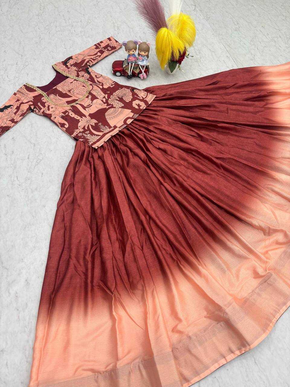 Ynf Chinon Silk KESH496 490 Lehengas Wholesale Fancy Lehenga Kalamkari Lehenga Silk Lehenga Manufacturer