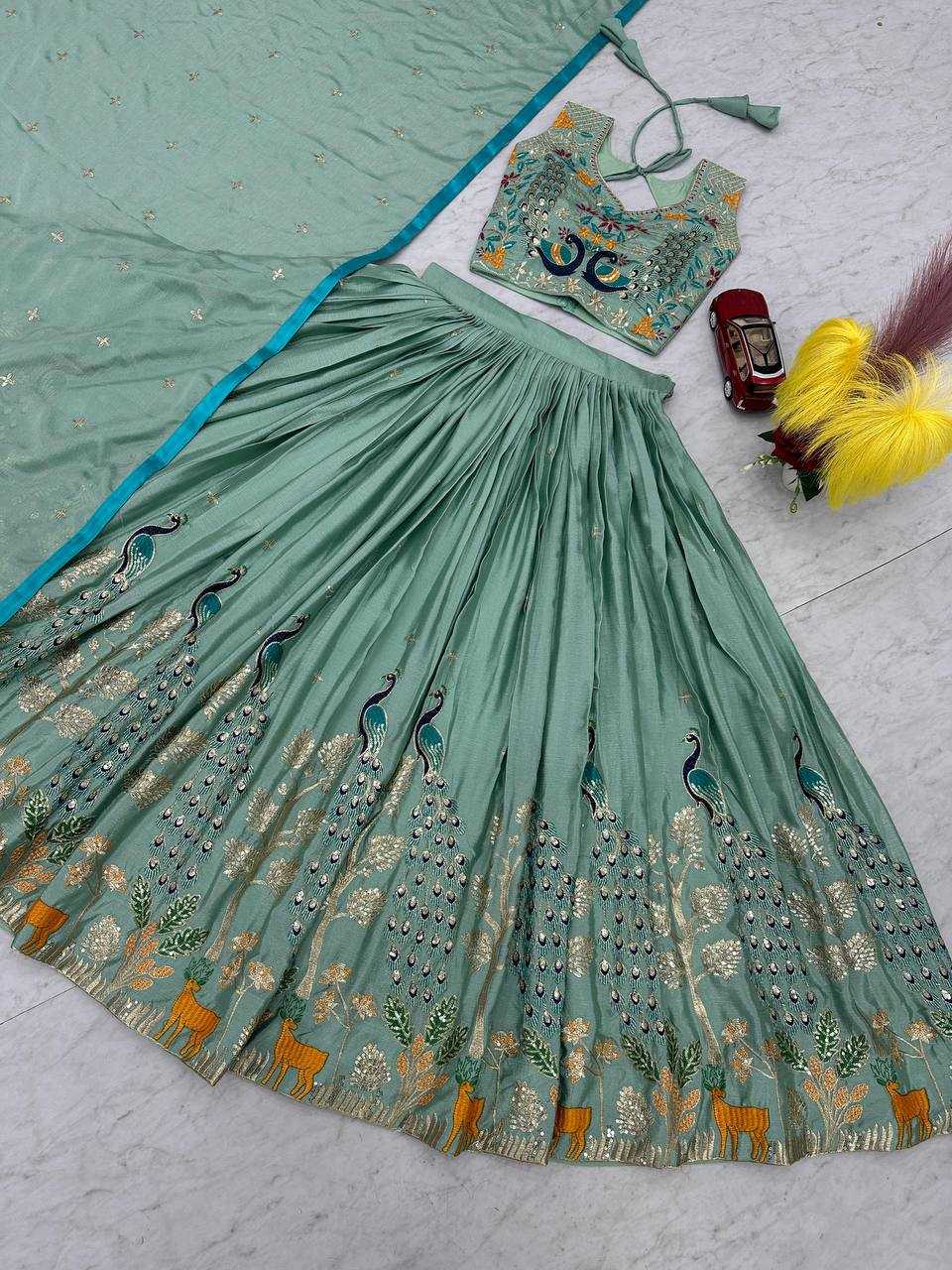 Ynf Chinon Silk KESH496 492 Lehengas Wholesale Designer Lehenga Fancy Lehenga Traditional Lehenga Embroidered Lehenga Manufacturer