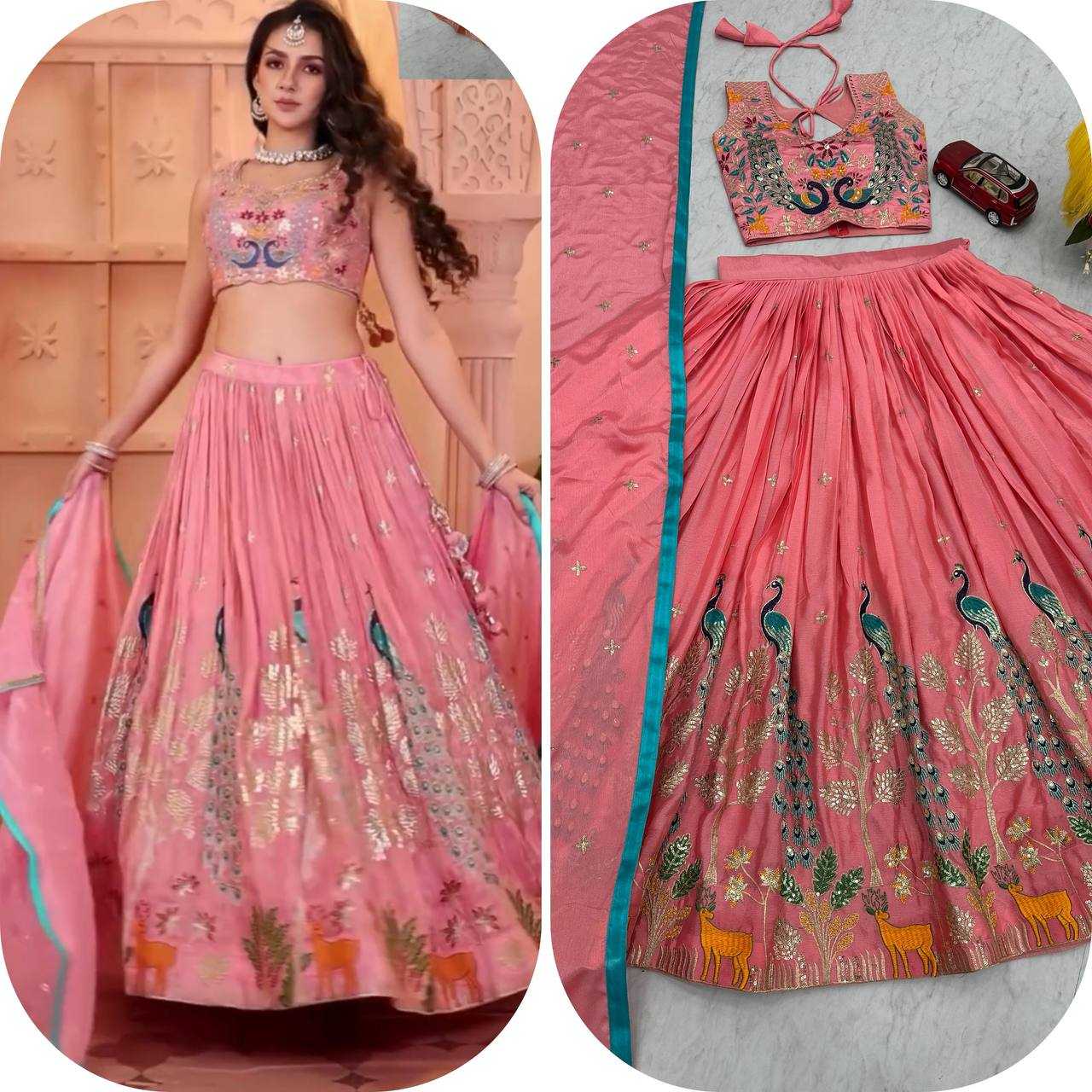 Ynf Chinon Silk KESH496 492 Lehengas Wholesale Designer Lehenga Fancy Lehenga Traditional Lehenga Embroidered Lehenga Manufacturer
