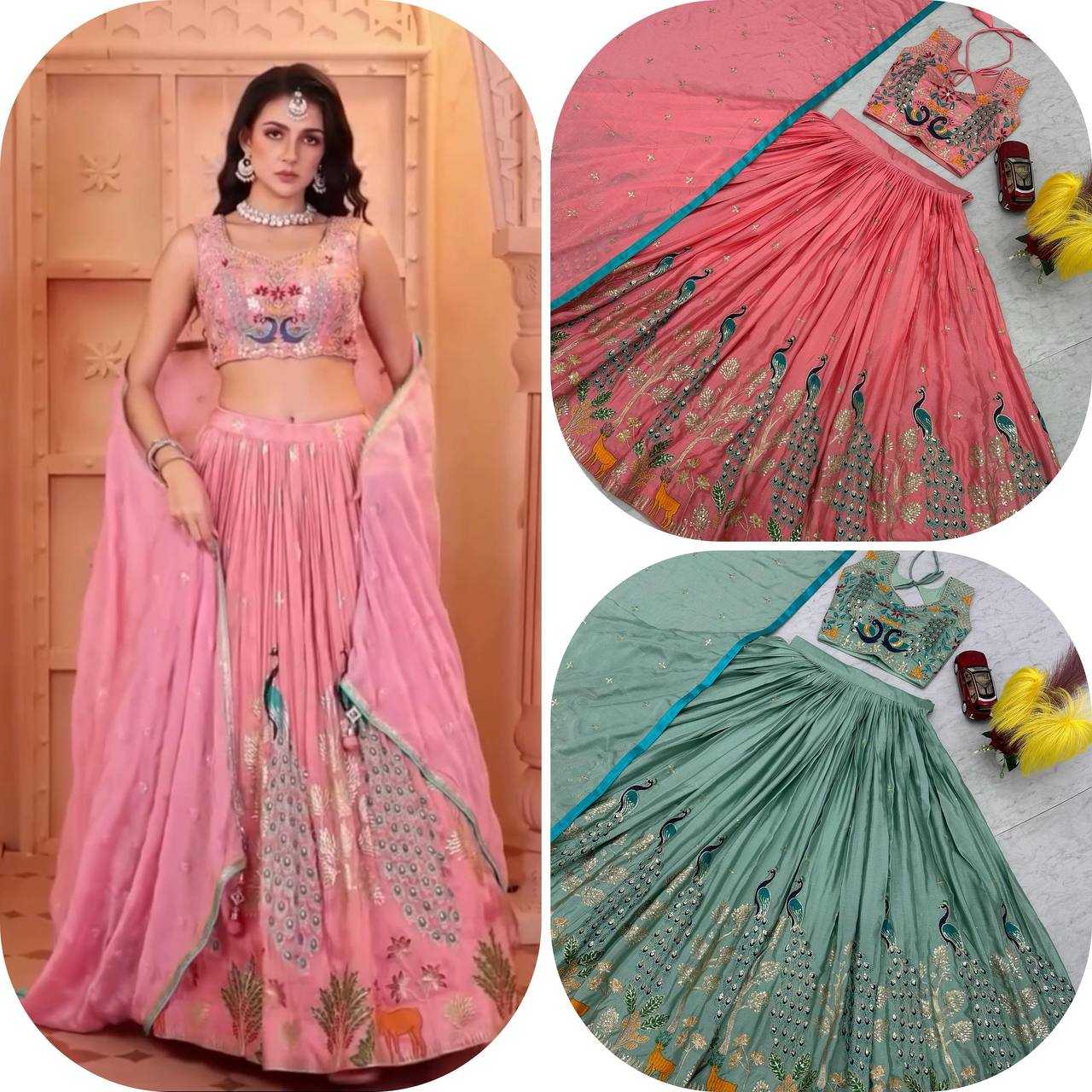Ynf Chinon Silk KESH496 492 Lehengas Wholesale Designer Lehenga Fancy Lehenga Traditional Lehenga Embroidered Lehenga Manufacturer