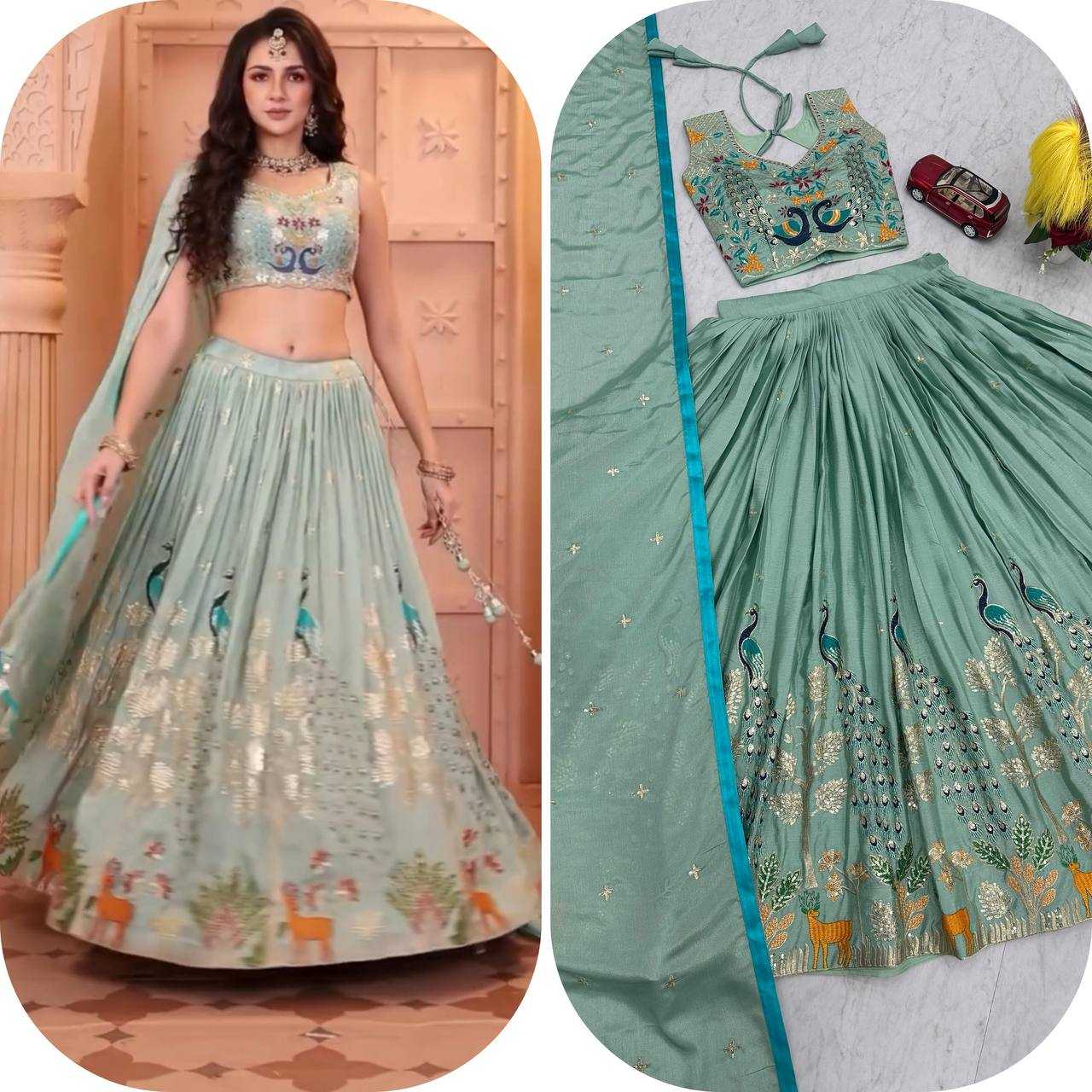 Ynf Chinon Silk KESH496 492 Lehengas Wholesale Designer Lehenga Fancy Lehenga Traditional Lehenga Embroidered Lehenga Manufacturer