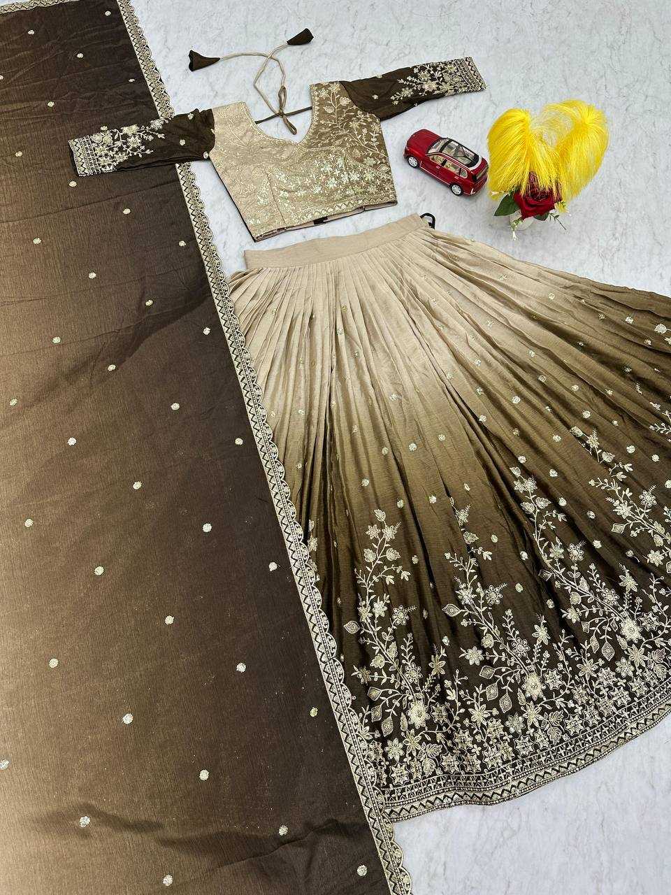 Ynf Chinon Silk KESH497 228 Lehengas Wholesale Fancy Lehenga Silk Lehenga Embroidered Lehenga Manufacturer