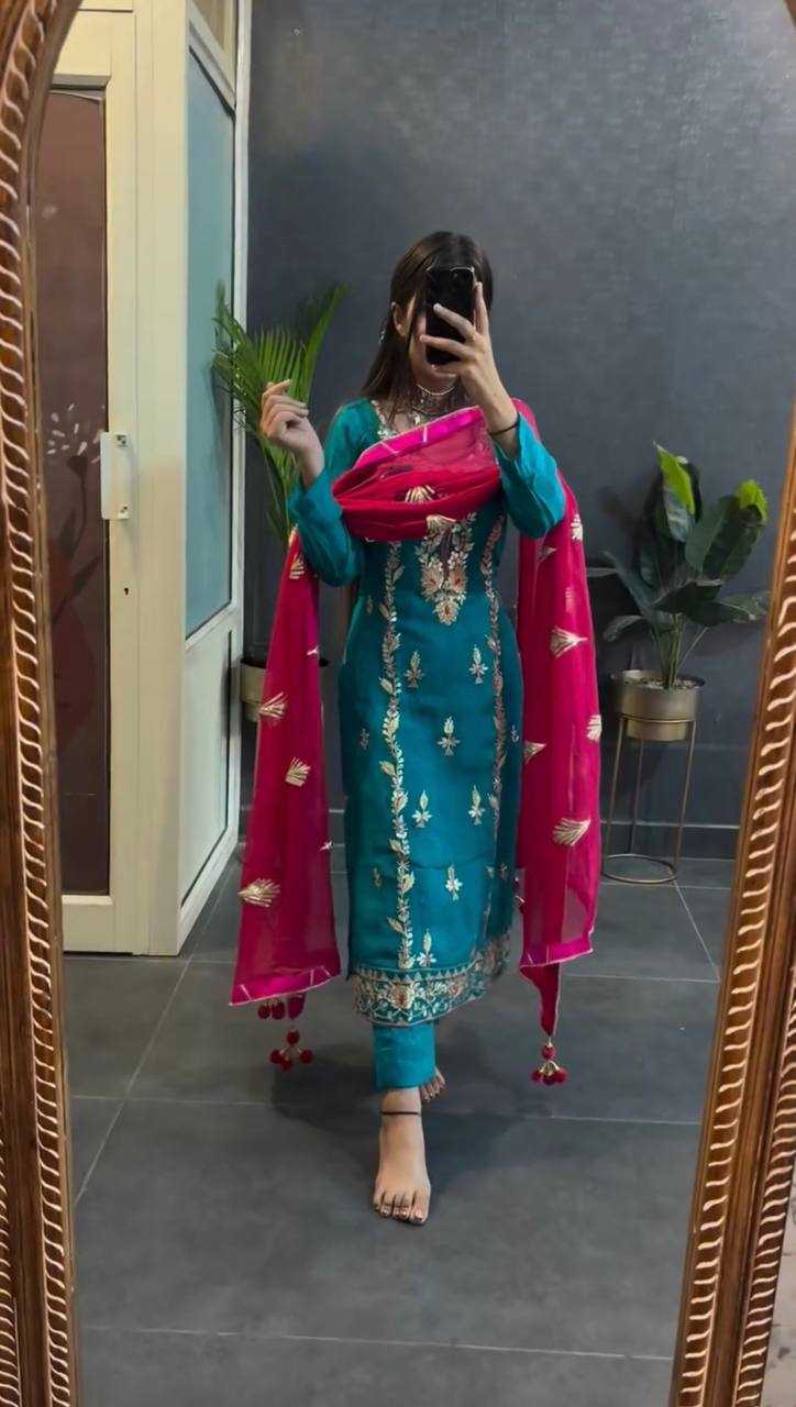 Ynf Chinon Silk KESH499 1662 Suits & Dresses Wholesale Ladies Suits Embroidery Suits Party wear suits Manufacturer