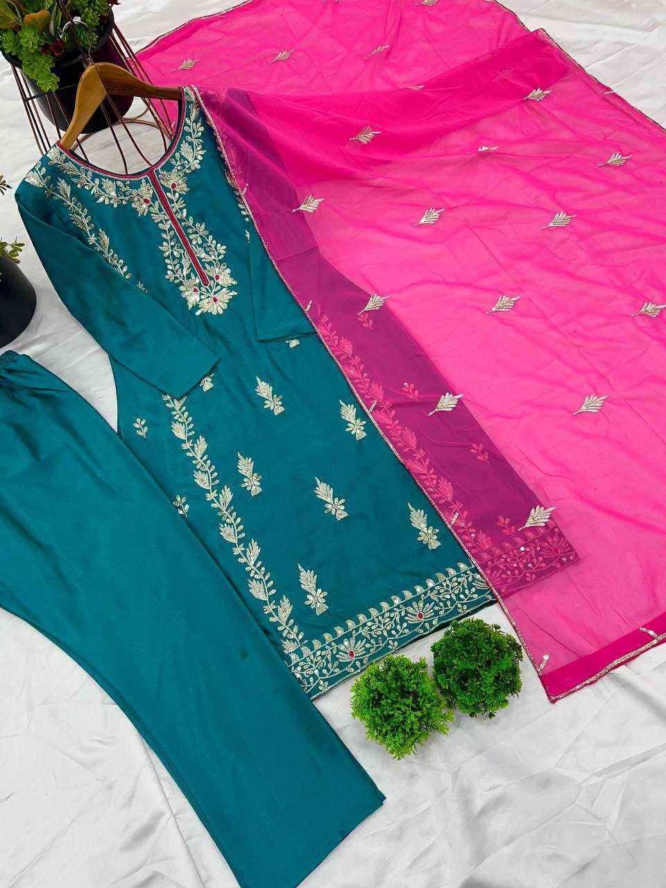 Ynf Chinon Silk KESH499 1662 Suits & Dresses Wholesale Ladies Suits Embroidery Suits Party wear suits Manufacturer