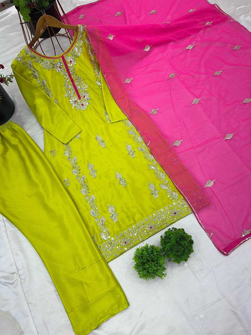 Ynf Chinon Silk KESH499 1662 Suits & Dresses Wholesale Ladies Suits Embroidery Suits Party wear suits Manufacturer