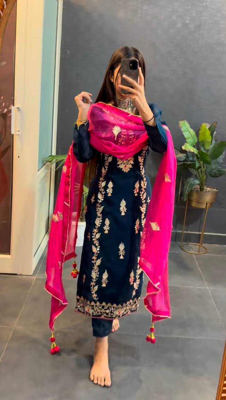 Ynf Chinon Silk KESH499 1662 Suits & Dresses Wholesale Ladies Suits Embroidery Suits Party wear suits Manufacturer