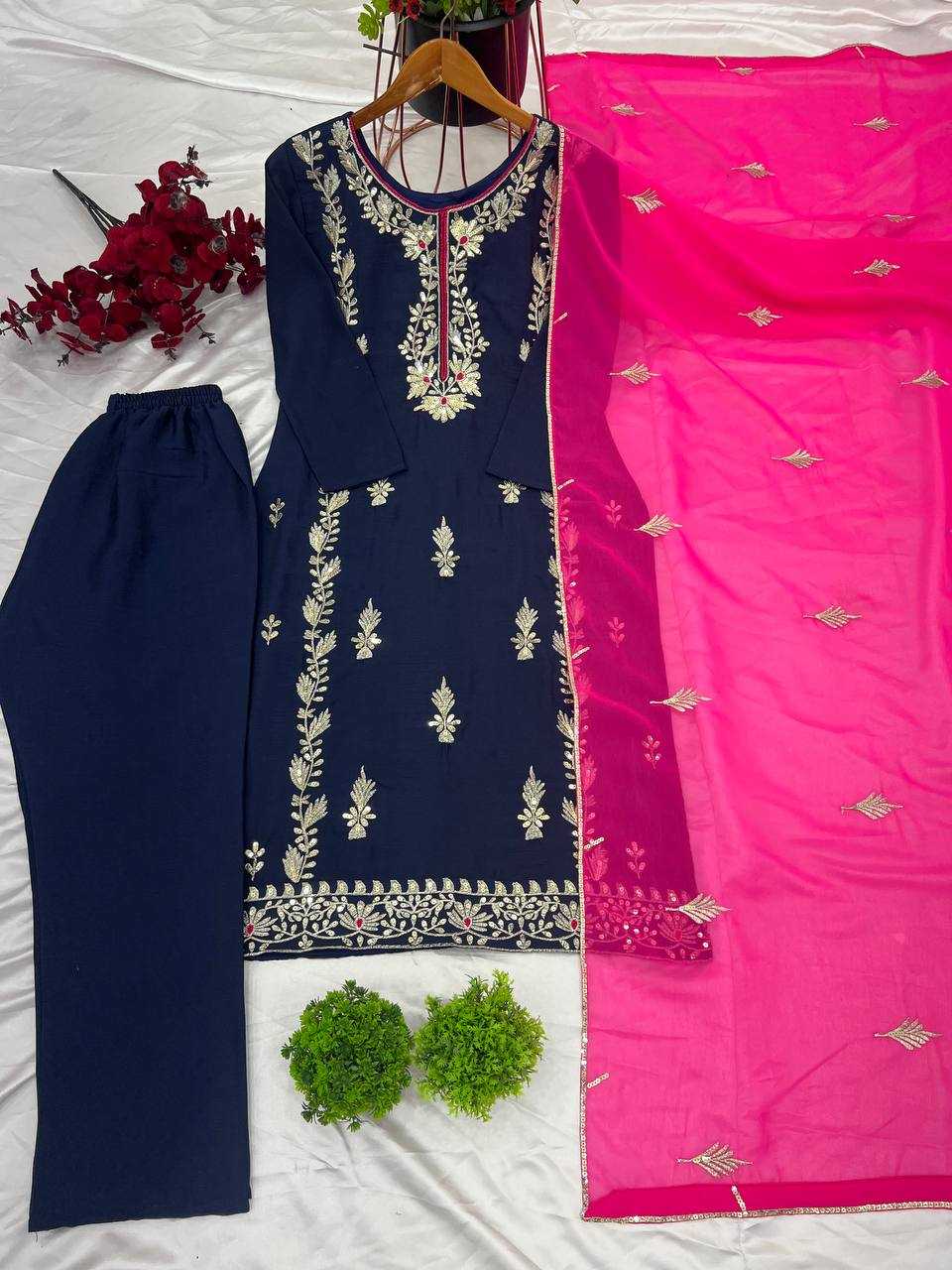 Ynf Chinon Silk KESH499 1662 Suits & Dresses Wholesale Ladies Suits Embroidery Suits Party wear suits Manufacturer