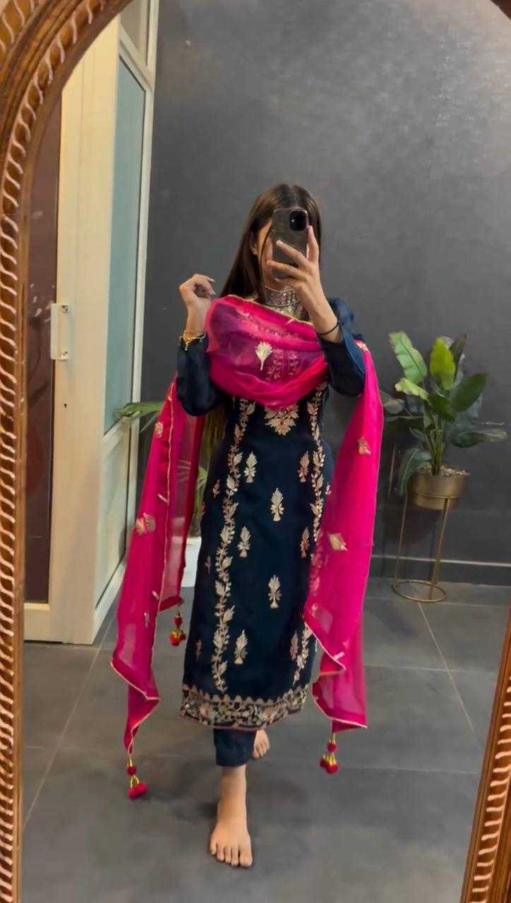 Ynf Chinon Silk KESH499 1662 Suits & Dresses Wholesale Ladies Suits Embroidery Suits Party wear suits Manufacturer