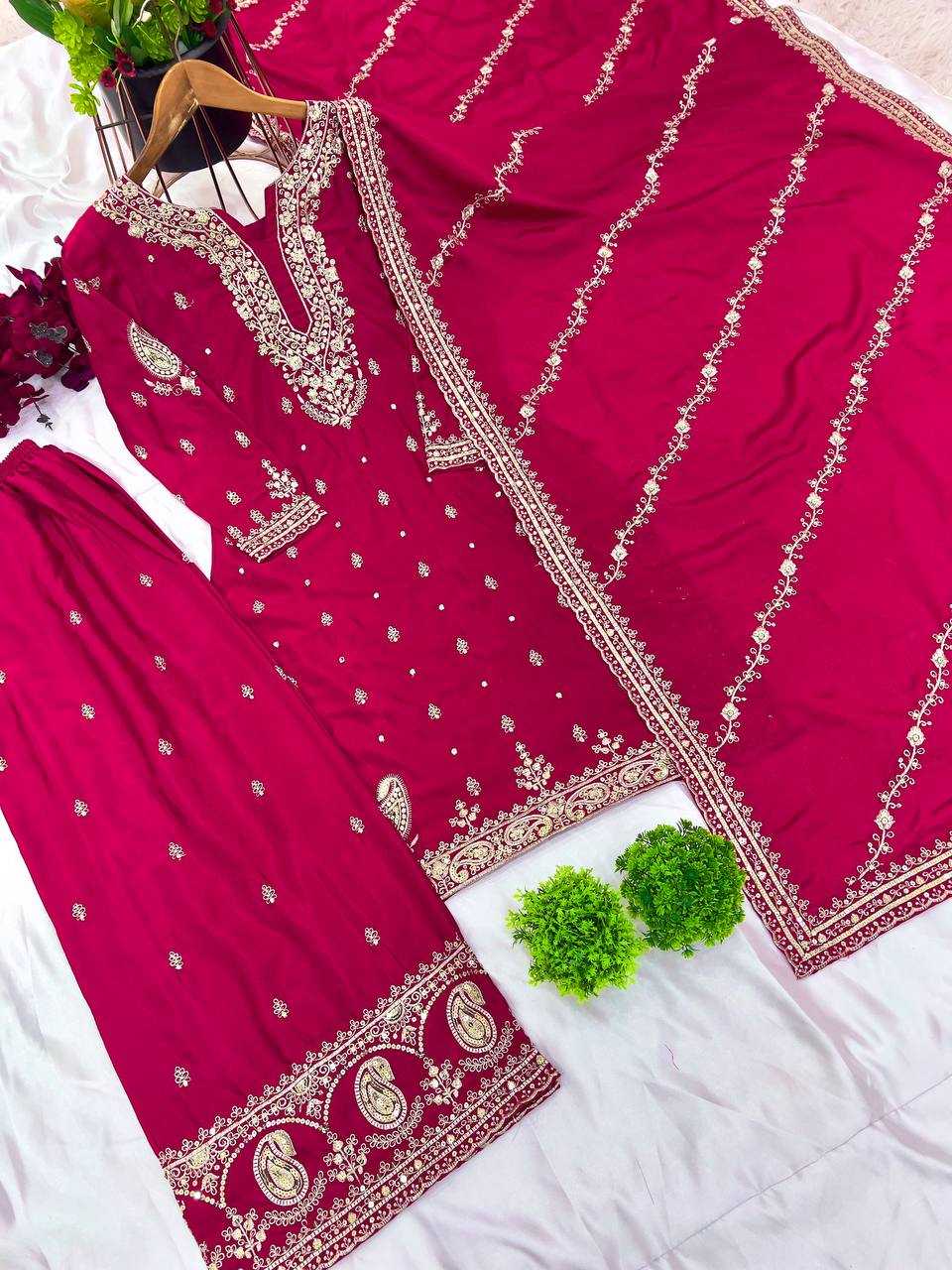 Ynf Chinon Silk KESH499 3102 Suits & Dresses Wholesale Ladies Suits Embroidery Suits Party wear suits Manufacturer
