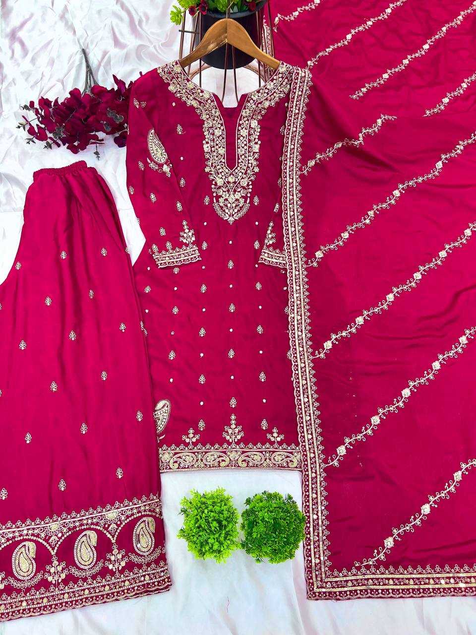 Ynf Chinon Silk KESH499 3102 Suits & Dresses Wholesale Ladies Suits Embroidery Suits Party wear suits Manufacturer